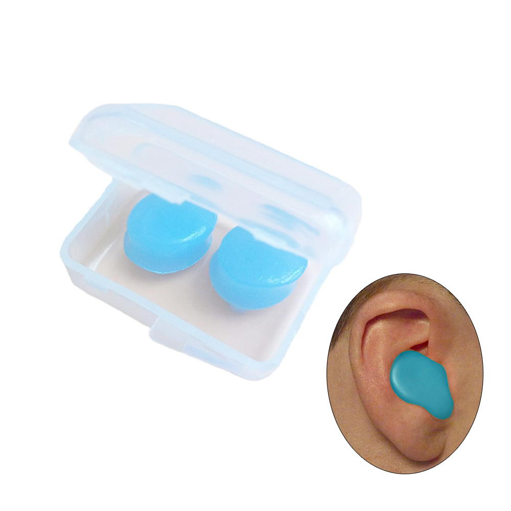 1 Pair Waterproof Swimming Silicone Swim Earplugs Soft Anti-Noise Ear Plug Spare 