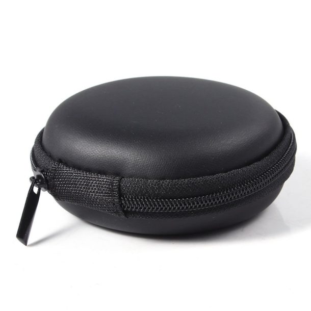 Mini Portable EVA Storage Bag Carbon Fiber Look Pouch Carrying Bag Zipper  case For Earphone/Phone/