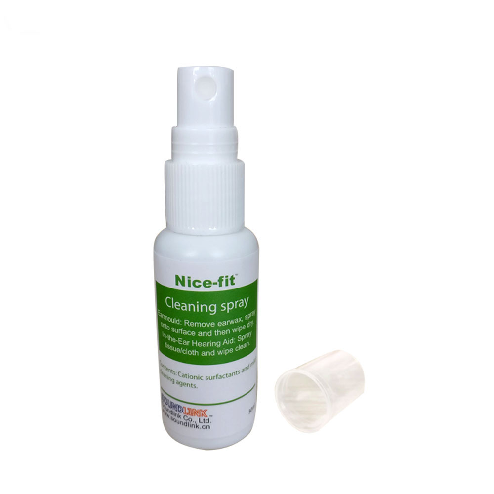 Gerland Cleaning Spray (30 ml), for Hearing Aids, Ear Molds & Hearing  Protection, with Brush and Atomiser