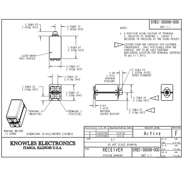 dtec-30008-knowles-receiver